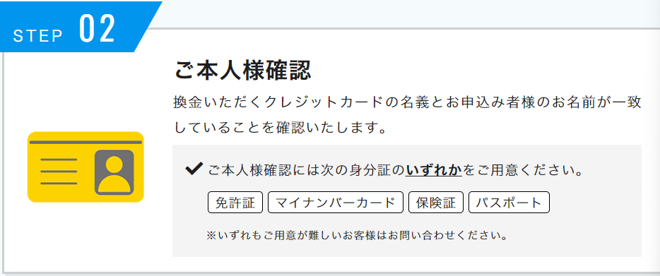 マイクレジット利用方法2ー本人確認（初回利用時のみ）