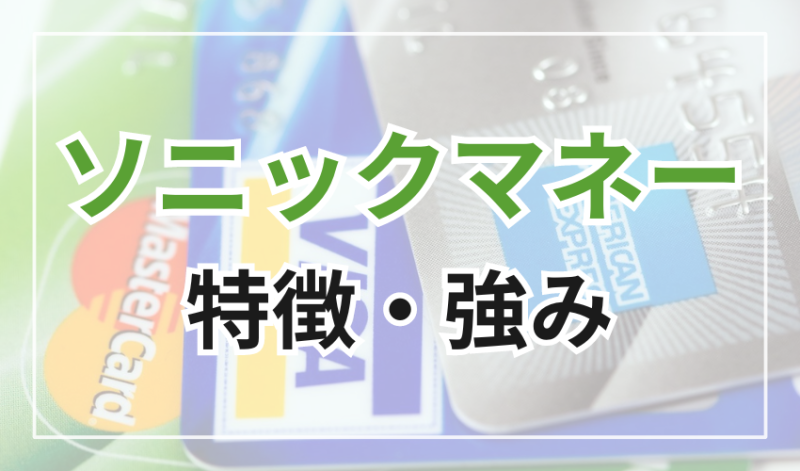 ソニックマネーの特徴・強み