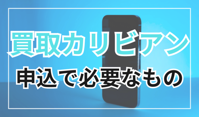 買取カリビアンの申込で必要なもの