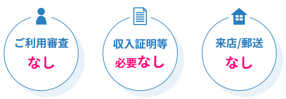 インパクトは審査や来店が不要