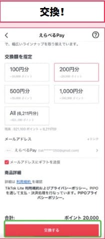 必要事項を入力して出金処理
